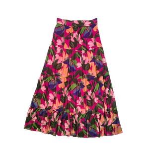 Diane von Furstenberg Long Floral Skirt - Midi - Maxi - Pink - Flowers - Size 4